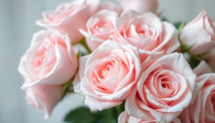 light pink roses in soft color and blur style for background.