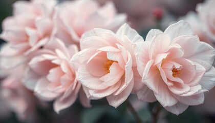 light pink roses in soft color and blur style for background.