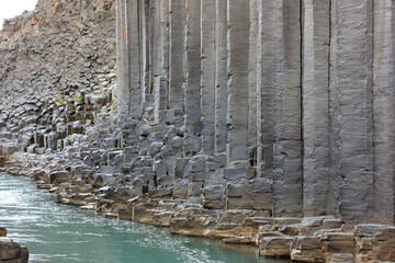 Studlagil basalt canyon in East Iceland