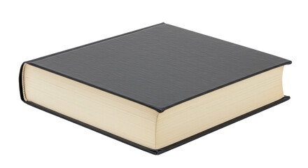 Isolated Closed Book with Black Cover