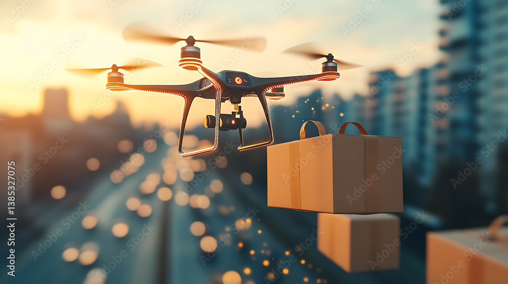 Poster an ai powered system automating autonomous drone flight for delivery by analyzing real time weather 