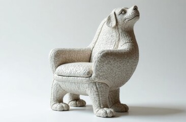 Sculptures made from recycled materials, free space for text