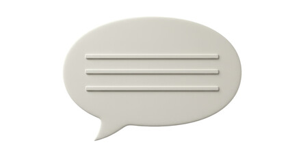 Isolated Speech Bubble for Chat and Communication