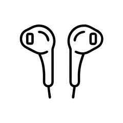 earphones flat vector