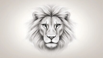 A hand-drawn illustration of a lion face, detailed with sharp ink strokes