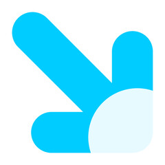 Arrow Down-Right Flat Icon