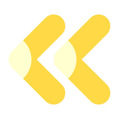 Chevron Double Left Flat Icon