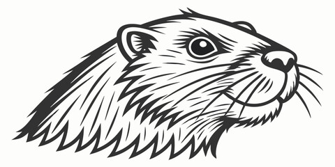 Stylized Otter Vector Illustration for Wildlife and Nature Designs