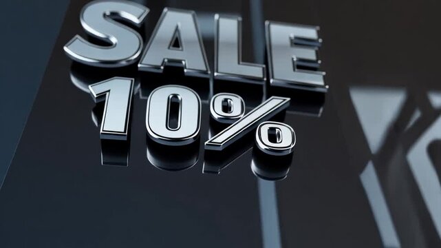 A bold sign displays a 10 percent sale promotion, drawing attention to special offers and encouraging customers to take advantage of discounted prices on various items