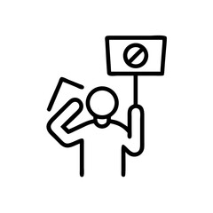 protest flat vector