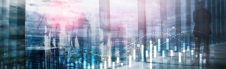 Financial Stock Market Graph. Website Economic Banner