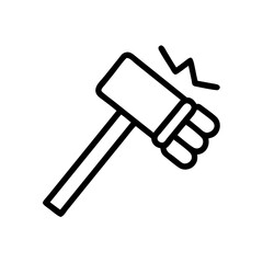 strike flat vector