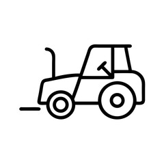 tractor flat vector