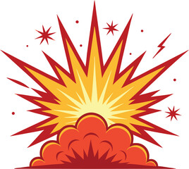 Explosion icon flat logo vector illustration modern design isolated on white background