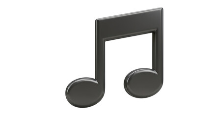 Isolated Black Music Note Elegant Design