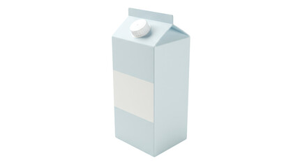 Isolated Plain Milk Carton in Pastel Colors