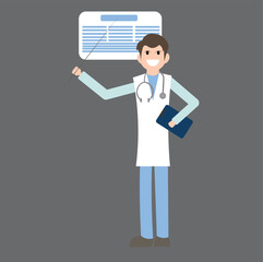 doctor explains patient's medical records
