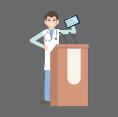 doctor presenting at symposium
