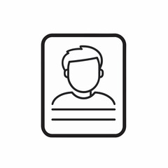 Person avatar displays identity flat white background simple