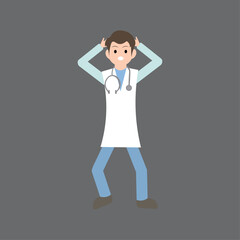 the doctor's shocked expression
