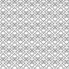 Naklejka premium Abstract geometric pattern with crosses, stripes, lines. Seamless vector background. White and black ornament. Modern reticulated graphic design.