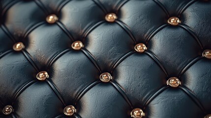 Obraz premium Dark leather tufted upholstery texture background