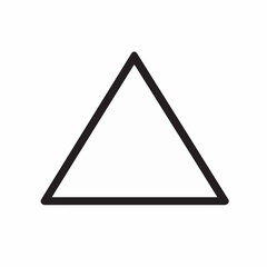 Geometric triangle outlines minimalist shape on white backdrop plain design