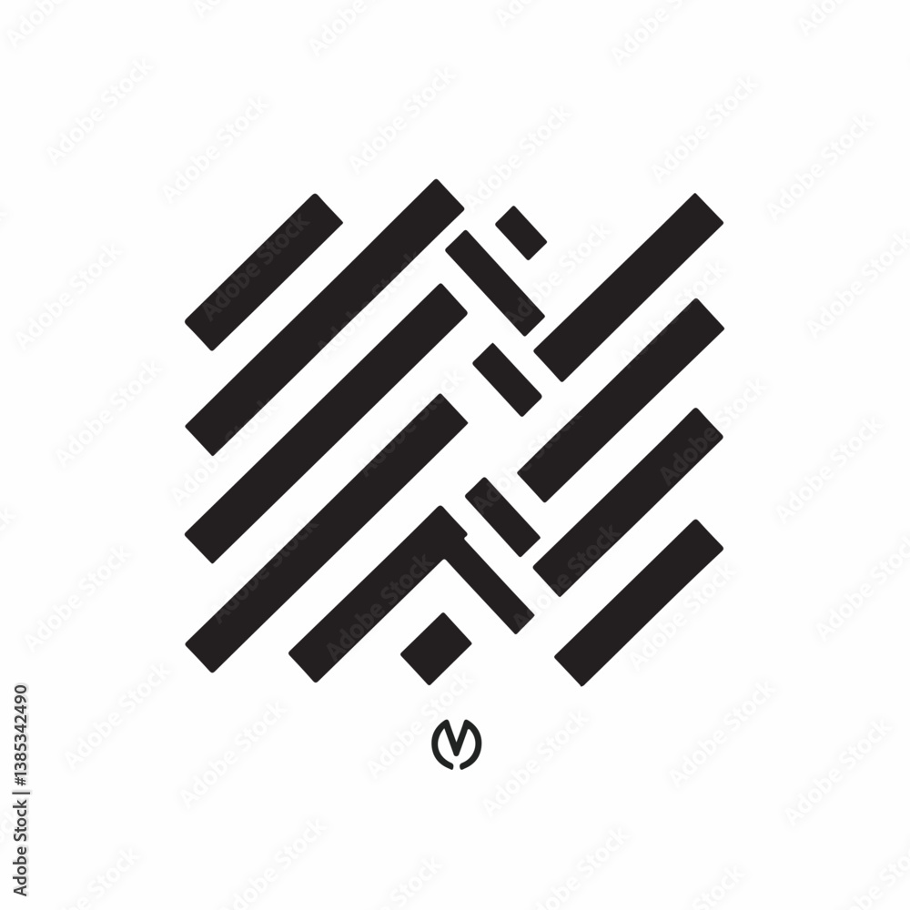 Poster abstract pattern weaves diagonally monochrome background vector graphic design