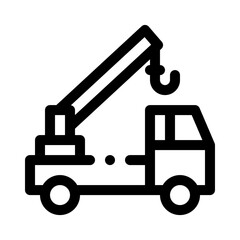 crane truck line icon