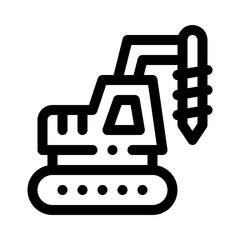 drilling rig line icon