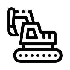 excavator line icon