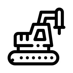 hydraulic breaker line icon
