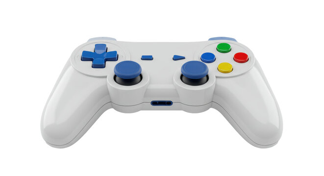 Isolated White Game Controller