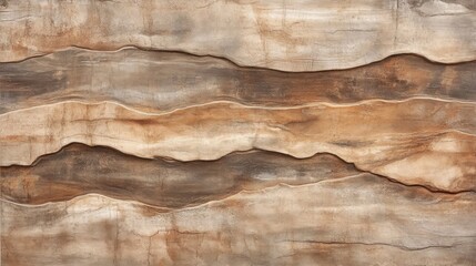Obraz premium Weathered Sandstone Surface with Intricate Layers and Textures in Shades of Brown