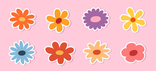 Vintage vector abstract flowers