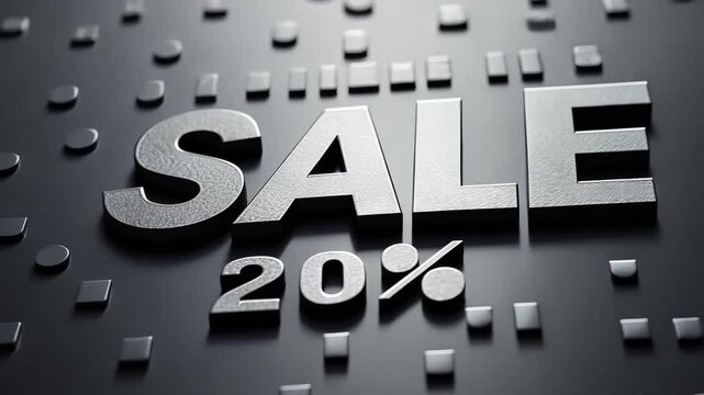 Exciting sale announcement highlights a 20 percent discount available at a local store, attracting shoppers eager for great deals in a lively atmosphere