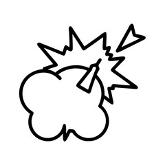 explosion flat vector