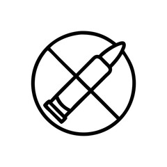 no-bullet flat vector