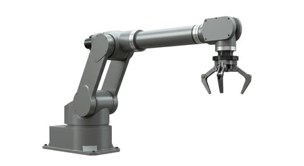 Isolated Robotic Arm with Gripper for Industrial Automation