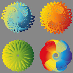 The crisp lines and smooth gradients suggest the design is created using vector graphics software, making it easily scalable without loss of quality.