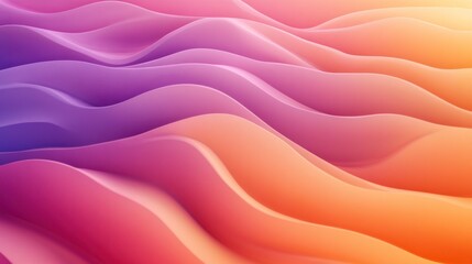 Abstract waves with soft gradient of pink, purple and orange colors creating dynamic and smooth forms