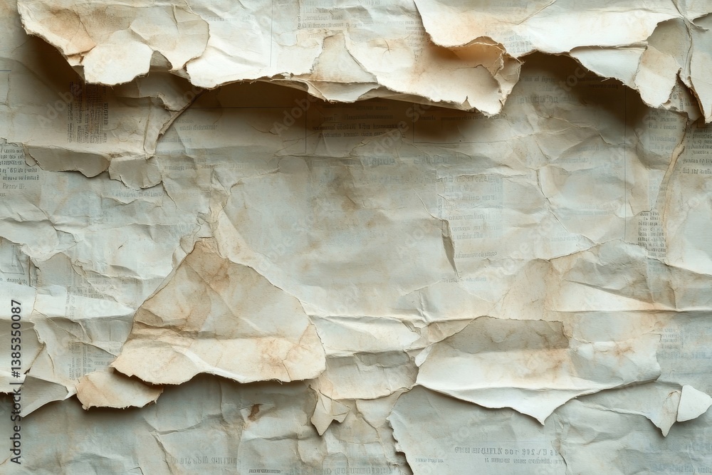 Aufkleber vintage craft paper texture: grunge vignette of old newspaper. abstract art background design with c
