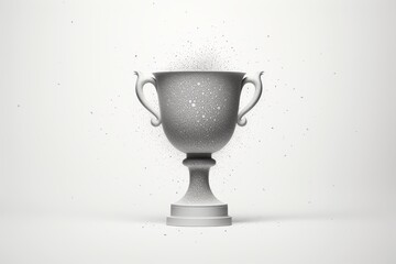 Isolated winner trophy on a white background celebrating achievement and success