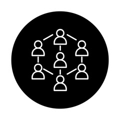 Network of People Connected by Lines