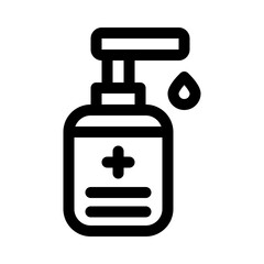 hand sanitizer line icon