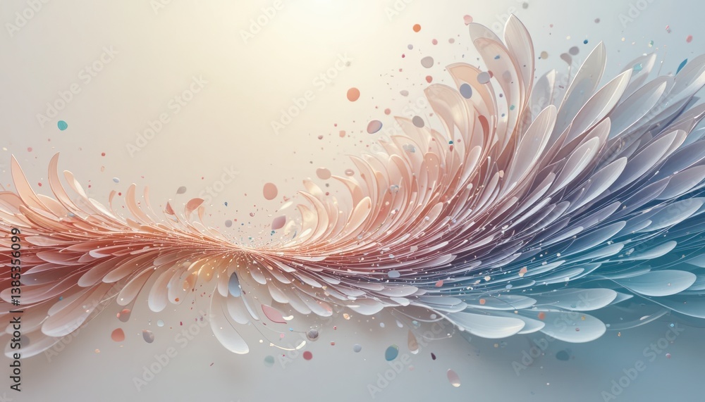Poster dynamic abstract art composition studio digital artwork modern design close-up aesthetic flow of sha