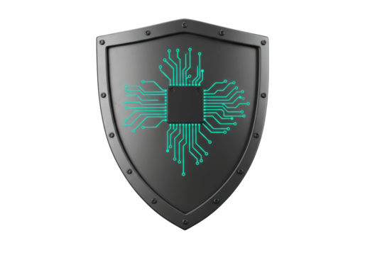 Isolated Microchip on Shield Cybersecurity and Technological Protection
