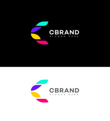 Obraz premium Colorful Abstract C Letter Logo Design, Modern, Creative