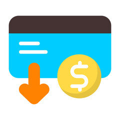 Money with Drawal Flat Icon