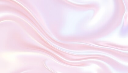 Silver holographic foil. Abstract chrome waves background.